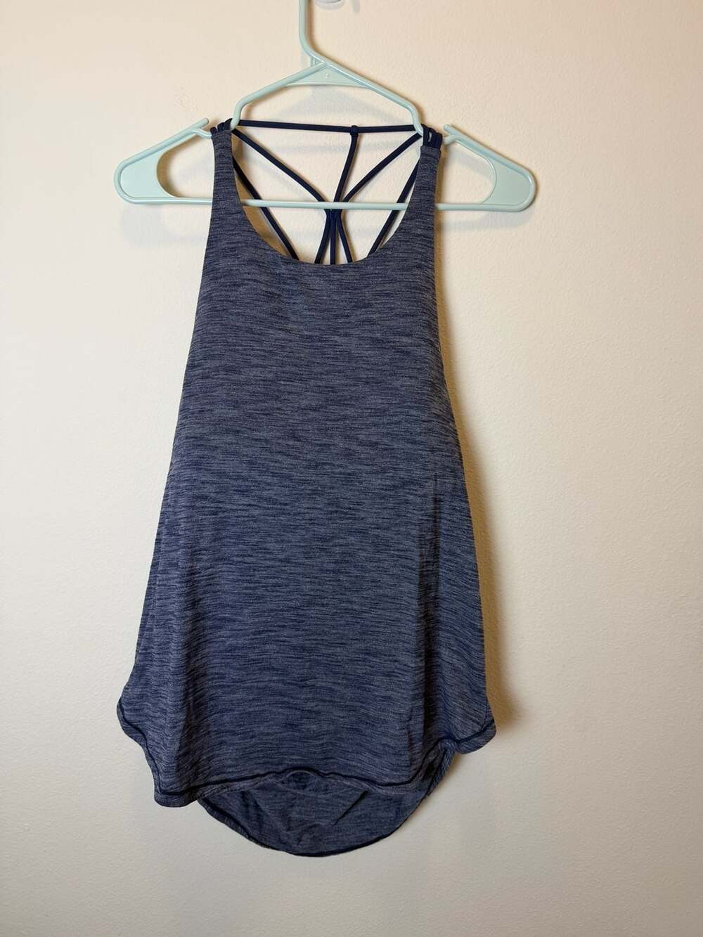 Lululemon Moment To Movement 2-in-1 Tank Top Heathered Blue Size 12